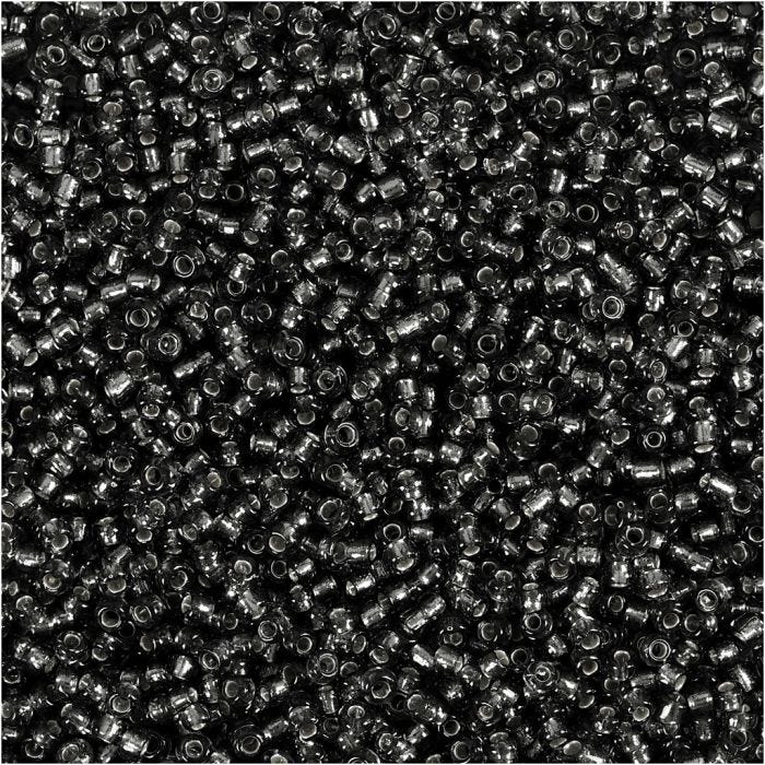 Perles de Rocaille, d 1,7 mm, dim. 15/0, diamètre intérieur 0,5-0,8 mm, Gris vert, 500 gr/ 1 sac