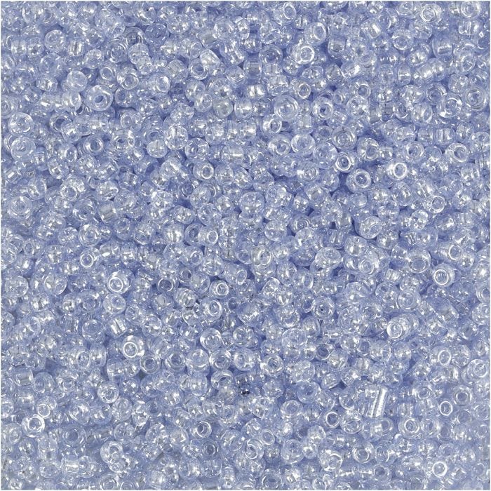 Perles de Rocaille, d 1,7 mm, dim. 15/0, diamètre intérieur 0,5-0,8 mm, bleu clair, 25 gr/ 1 Pq.