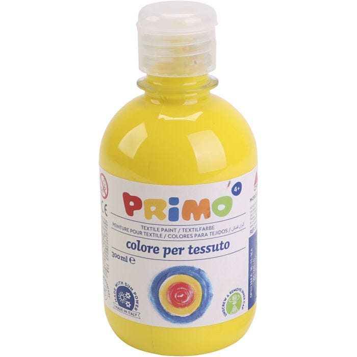 Peinture Textile, jaune, 300 ml/ 1 flacon