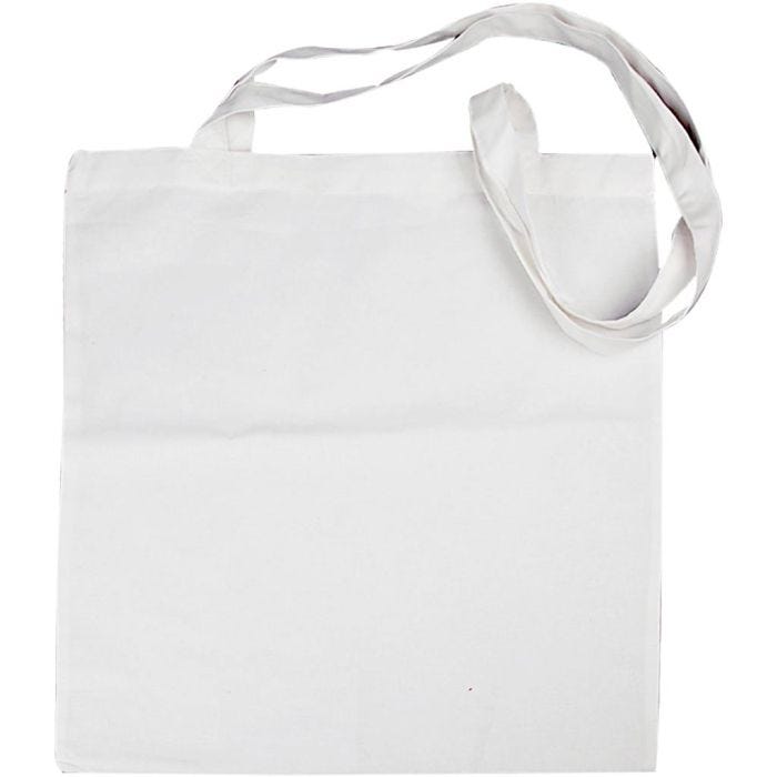 Sac à provisions, dim. 38x42 cm, 130 gr, blanc, 20 pièces/ 1 Pq.