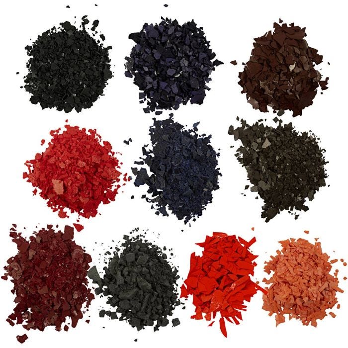 Colorant pour bougies, ass. de couleurs, 10x10 gr/ 1 Pq.