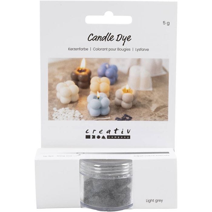 Colorant pour bougies, gris clair, 5 gr/ 1 Pq.