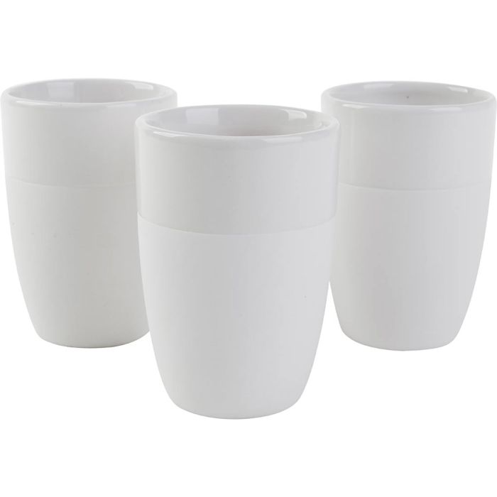 Tasses avec extérieur mat, dim. 10x7 cm, 12 pièces/ 1 Pq.