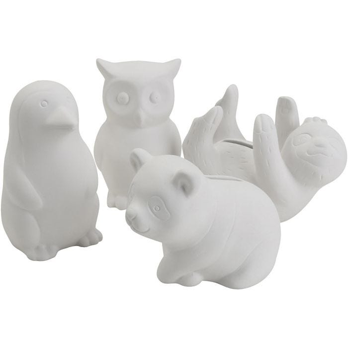Spaarpotten, dieren, afm 8,5-11 cm, Inhoud kan variëren , 4x6 stuk/ 1 doos