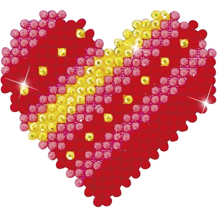 Diamond Dotz, coeur patchwork, 7,6x7,6 cm, 1 Pq.