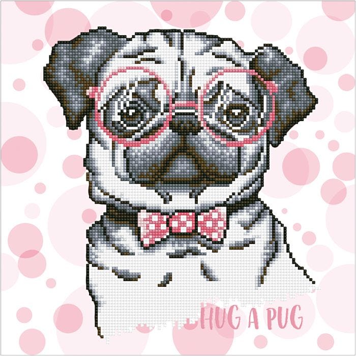 Diamond Dotz, Calin à un carlin, 35,5x45,7 cm, 1 Pq.