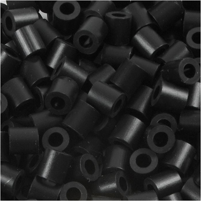 Perles à repasser, dim. 5x5 mm, diamètre intérieur 2,5 mm, medium, noir (32220), 1100 pièces/ 1 Pq.