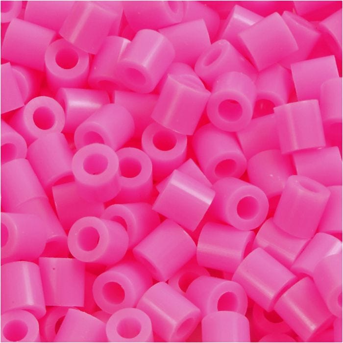 Perles à repasser, dim. 5x5 mm, diamètre intérieur 2,5 mm, medium, rose (32222), 6000 pièces/ 1 Pq.