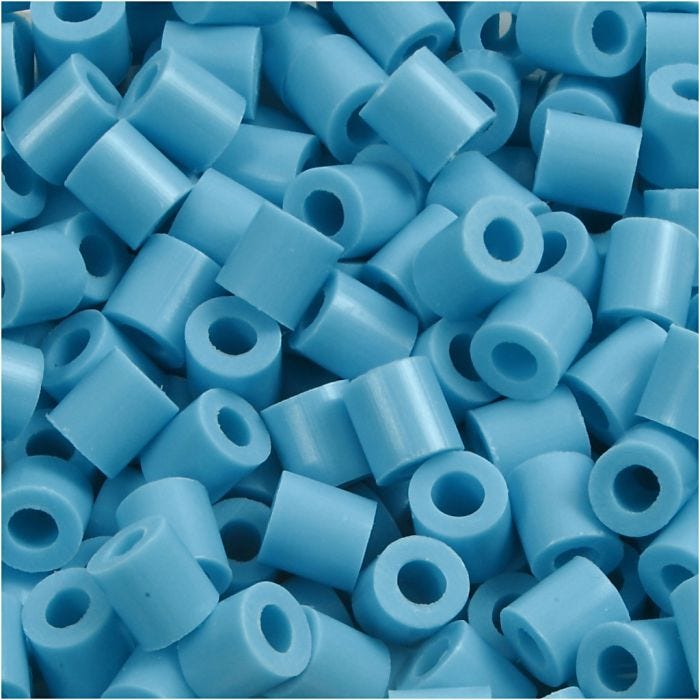 Perles à repasser, dim. 5x5 mm, diamètre intérieur 2,5 mm, medium, turquoise (32256), 1100 pièces/ 1 Pq.