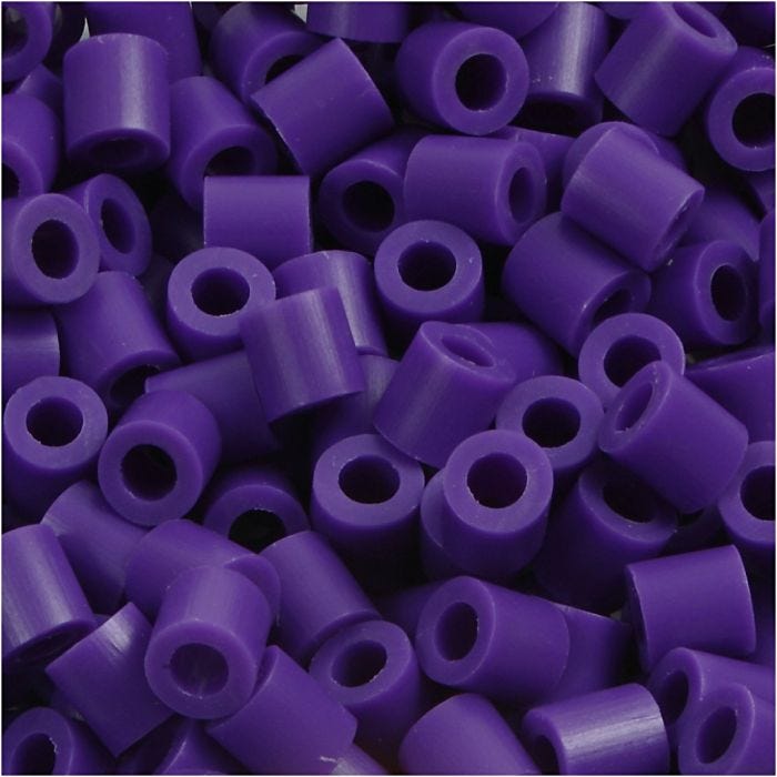 Perles à repasser, dim. 5x5 mm, diamètre intérieur 2,5 mm, medium, violet foncé (32234), 1100 pièces/ 1 Pq.