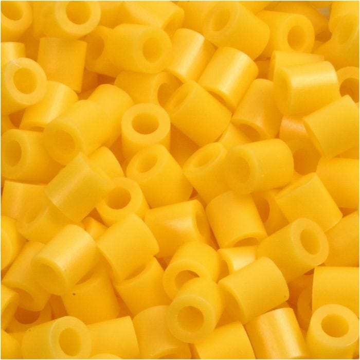 Perles à repasser, dim. 5x5 mm, diamètre intérieur 2,5 mm, medium, jaune (32227), 1100 pièces/ 1 Pq.