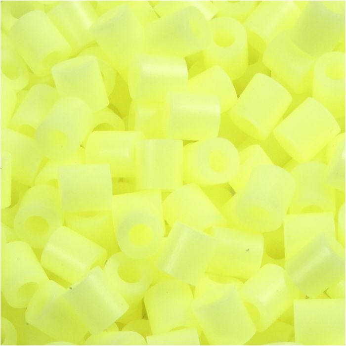 Perles à repasser, dim. 5x5 mm, diamètre intérieur 2,5 mm, medium, jaune pastel (32244), 1100 pièces/ 1 Pq.