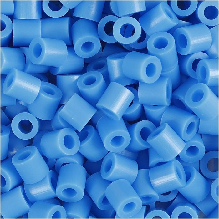 Perles à repasser, dim. 5x5 mm, diamètre intérieur 2,5 mm, medium, bleu (32238), 6000 pièces/ 1 Pq.