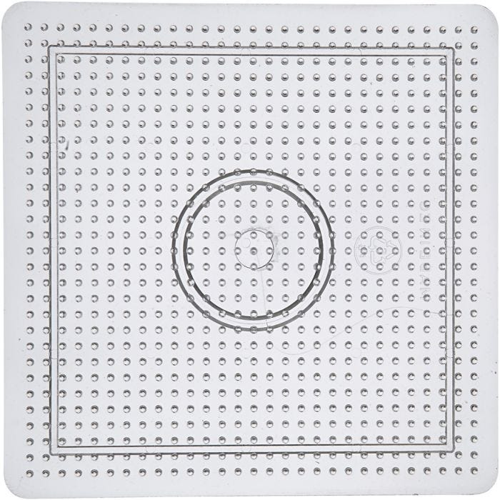 Plaque à picots, 14,5x14,5 cm, medium, transparent, 1 pièce