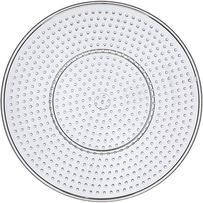 Plaque à picots, d 15 cm, medium, transparent, 10 pièces/ 1 Pq.