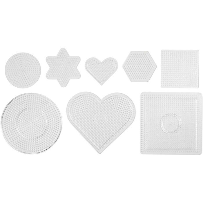 Plaque à picots, dim. 7-15 cm, medium, transparent, 8 pièces/ 1 Pq.