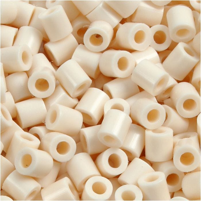 Photo Pearls, dim. 5x5 mm, diamètre intérieur 2,5 mm, medium, beige clair (12), 1100 pièces/ 1 Pq.