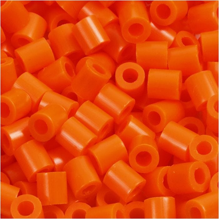 Photo Pearls, dim. 5x5 mm, diamètre intérieur 2,5 mm, medium, orange transparent (13), 6000 pièces/ 1 Pq.