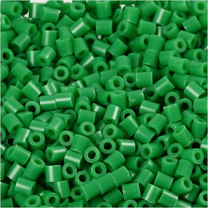 Photo Pearls, dim. 5x5 mm, diamètre intérieur 2,5 mm, medium, vert (16), 6000 pièces/ 1 Pq.