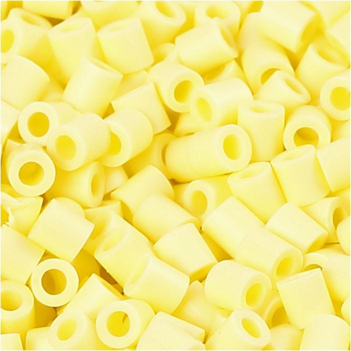 Photo Pearls, dim. 5x5 mm, diamètre intérieur 2,5 mm, medium, jaune clair (21), 6000 pièces/ 1 Pq.