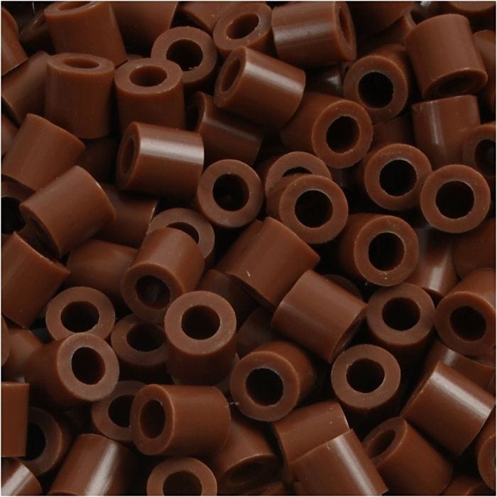 Photo Pearls, dim. 5x5 mm, diamètre intérieur 2,5 mm, medium, chocolat (27), 1100 pièces/ 1 Pq.