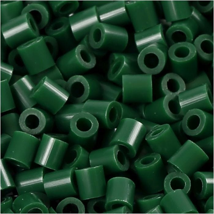 Photo Pearls, dim. 5x5 mm, diamètre intérieur 2,5 mm, medium, vert foncé (9), 6000 pièces/ 1 Pq.