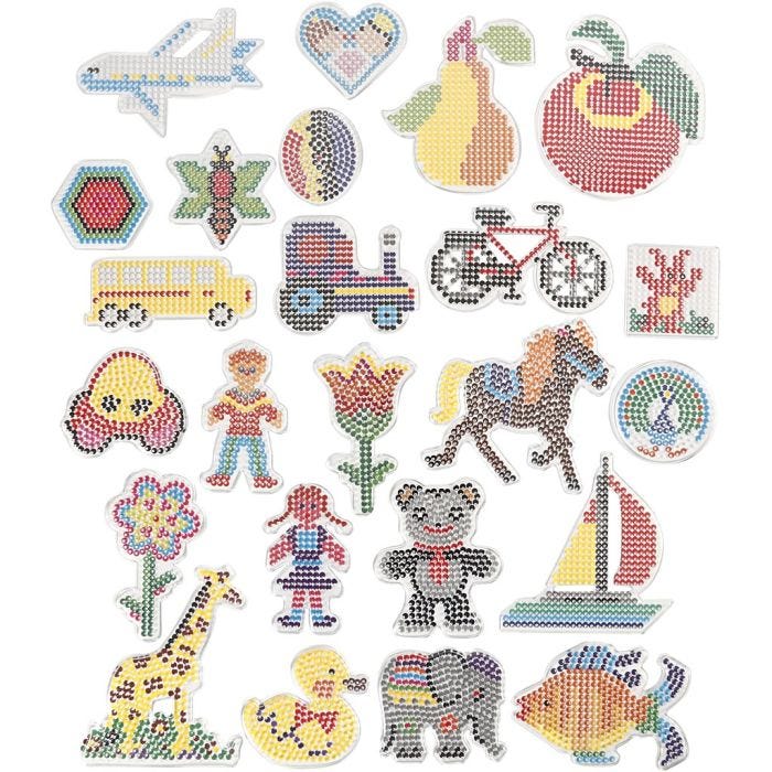 Plaque à picots, dim. 7x7,5-14x16 cm, medium, 24 pièces/ 1 Pq.