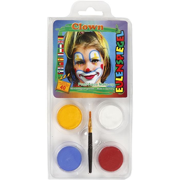Eugelspiegel Maquillage visage, clown, ass. de couleurs, 1 set