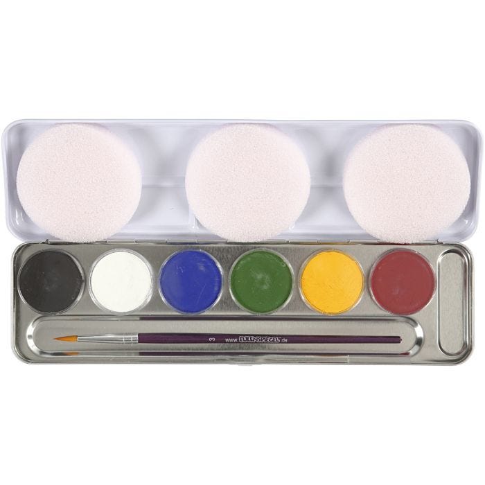 Maquillage Visage à Base d'eau, ass. de couleurs, 6 couleurs/ 1 set