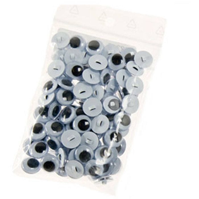 Yeux Loucheurs, dim. 12 mm, 50 paire, 100 pièces/ 1 sac
