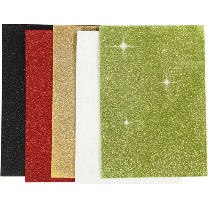 Feuilles de mousse EVA, A5, feuille 148x210 mm, ép. 2 mm, 5 flles/ 1 Pq.