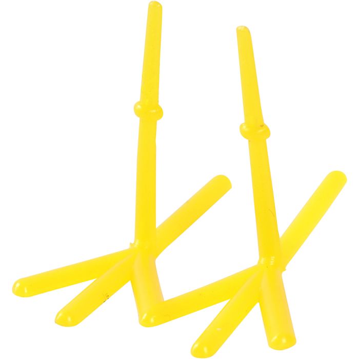 Pattes de poules, H : 28 mm, L : 37 mm, jaune, 50 pièces/ 1 Pq.