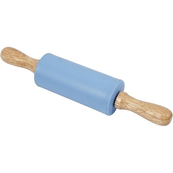 Deegroller, L: 23 cm, d 4.5 cm, lichtblauw, 1 stuk