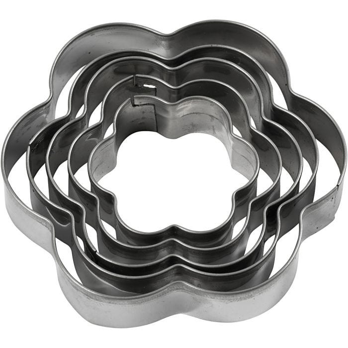 Emporte-pièces, fleur, dim. 8 cm, 5 pièces/ 1 Pq.