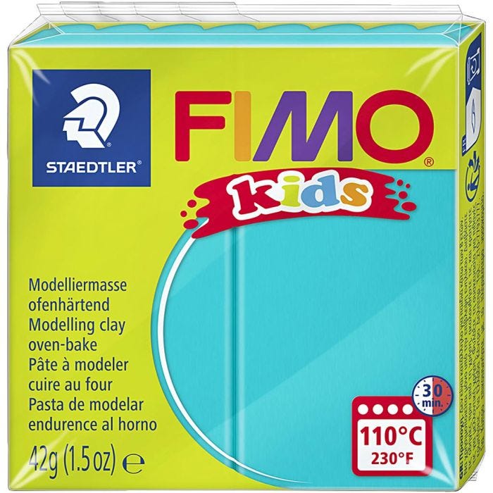 Pâte FIMO® pour Enfant, turquoise, 42 gr/ 1 Pq.