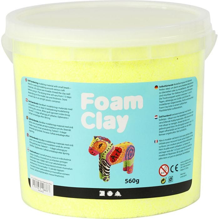 Foam Clay®, jaune néon, 560 gr/ 1 seau