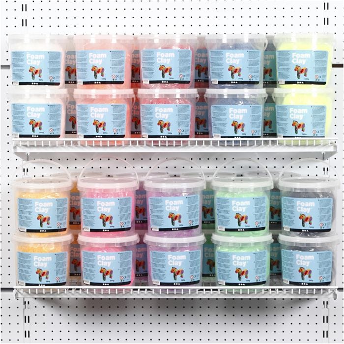 Foam Clay®, ass. de couleurs, 10 seaux/ 1 Pq.