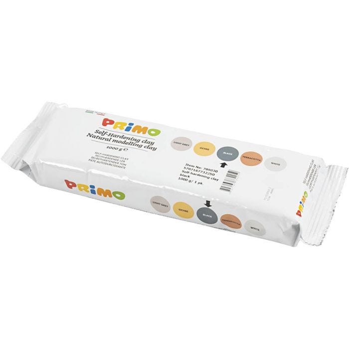 Argile Autodurcissante, noir, 1000 gr/ 1 Pq.