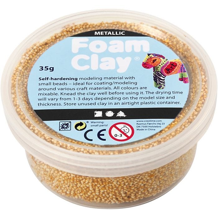 Foam Clay®, Métallisé, or, 35 gr/ 1 boîte