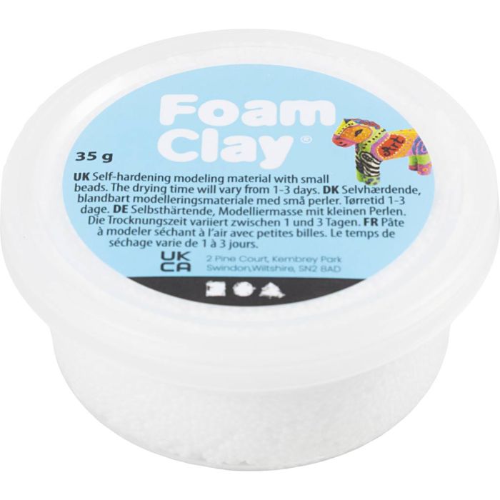 Foam Clay®, blanc, 35 gr/ 1 boîte