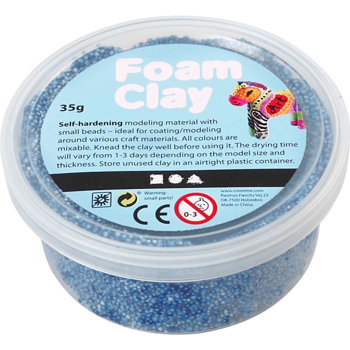 Foam Clay®, bleu, 35 gr/ 1 boîte