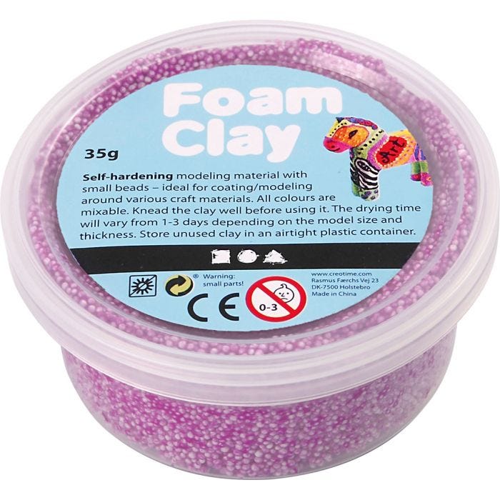 Foam Clay®, violet néon, 35 gr/ 1 boîte