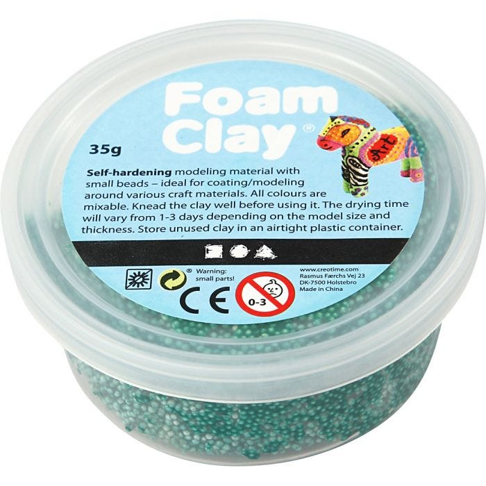 Foam Clay®, vert foncé, 35 gr/ 1 boîte