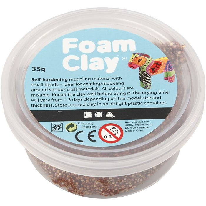 Foam Clay®, brun, 35 gr/ 1 boîte