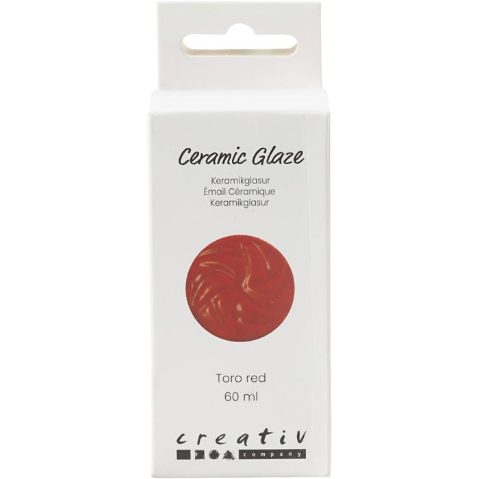 Keramiek Glazuur, 984-1101 °C, dekkend, Toro Red, 60 ml/ 1 Doosje
