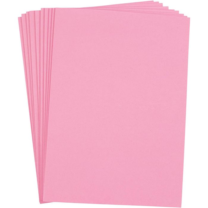 Feuille De Mousse EVA, A4, feuille 210x297 mm, ép. 2 mm, rose, 10 flles/ 1 Pq.