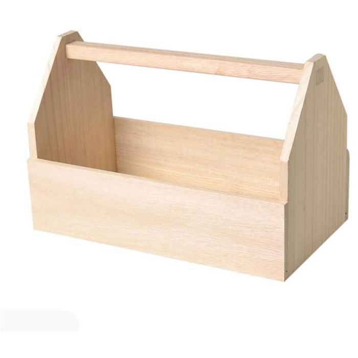 Houten gereedschapskist om te versieren, afm 30x20 cm, 1 stuk