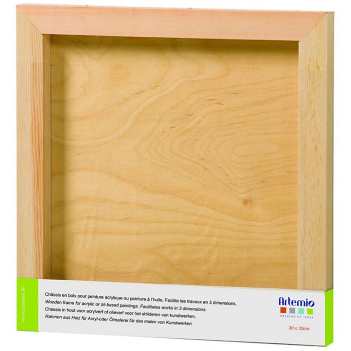 Châssis bois 3D à décorer, dim. 30x30 cm, 1 pièce