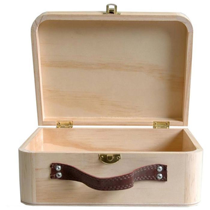 Valise en bois à décorer Paulownia, dim. 23 cm, 1 pièce
