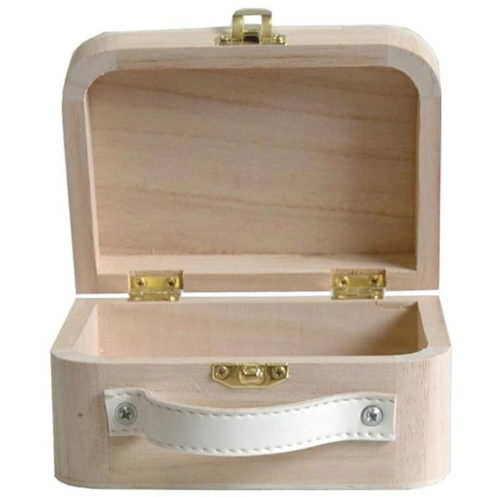 Houten kist om te versieren, afm 13x9,5x6 cm, 1 stuk